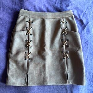 Tan Corset-Style Skirt